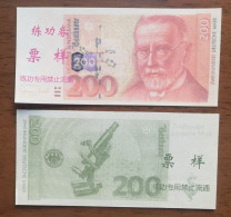 China BOC (bank Of China) Training/test Banknote,Germany B Series 200 DM Deutsche Mark Note Specimen Overprint - [17] Fakes & Specimens