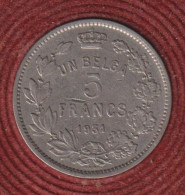 Un Belga - 5 Francs Albert I 1931 FR  Pos. B - 5 Francs & 1 Belga