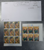 GB STAMPS  Cylinder  Block And T/light  Christmas  1967  MNH     ~~L@@K~~ - Sheets, Plate Blocks & Multiples