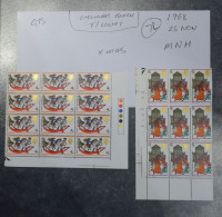 GB STAMPS  Cylinder  Block And T/light  Christmas  1968  MNH     ~~L@@K~~ - Sheets, Plate Blocks & Multiples