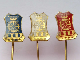 BADGE Z-98-4 - 3 PINS - PPK KULA, Agricultural Combine, PIN SERBIA - Lots