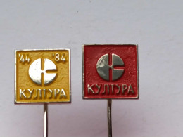 BADGE Z-98-3 - 2 PINS - KULTURA PIN YUGOSLAVIA, CULTURE - Lots