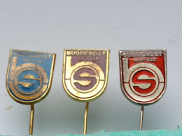 BADGE Z-98-3 - 3 PINS - BUDUCNOST NOVI SAD , SERBIA, Housing Construction, Building - Lots