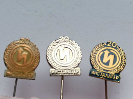 BADGE Z-98-3 - 3 PINS - ELEKTRO INSTALATER, PIN Serbia, ELECTRICAL INSTALLATIONS, INSTALLATIONS ÉLECTRIQUES - Lots