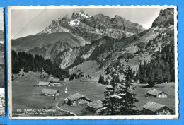 C458, Barmaz Sur Champéry Et Dents Du Midi, 899, Perrochet, Pli, Circulée Timbre Décollé - Champéry