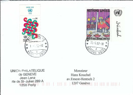 NATIONS UNIES 2002: LSC De Genève à Genève - Lettres & Documents