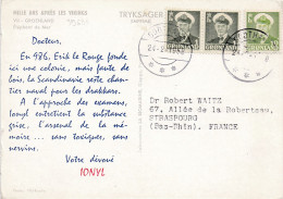 39691# CARTE POSTALE MILLE ANS APRES VIKINGS GROENLAND PUBLICITE IONYL GODTHAAB 1958 GRONLAND NUUK STRASBOURG BAS RHIN - Brieven En Documenten