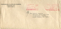 X3734 Cuba, Circuled Cover 1993 De Federacion Filatelia Cubana,  Red Meter Freistempel - Covers & Documents