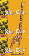 BELGIUM - Giraffe, Puzzle Of 3 XL-Call Prepaid Cards, Used - Puzzles