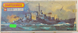Vintage MODEL KIT : Matchbox U.S.S. SAN DIEGO, Scale 1/72, Vintage 1983, + Original Box - Airplanes & Helicopters
