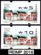 Delcampe - 2016 China Macau ATM Stamps / Michel 9.2.2 F / REPRINT 2016 Restwertsatz MNH / Nagler Automatenmarken Etiquetas, 电子邮票 - Automatenmarken