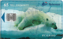 Svalbard - Telenor Norway - Polar Bear - N-140A (Cn. C92030061) - 02.1999, 17.000ex, Used - Svalbard