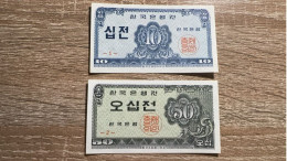 Korea, South，10 Jeon+50 Jeon，1962，both Are GEM UNC Condition - Corea Del Sud