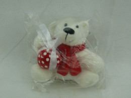 Coca Cola Plush Polar Bear Red Scarf New Unused Rare Advertising Toy 10cm #2391 - Soft Toys