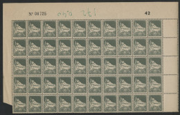 N° 172 Panneau De 50 Ex. Neufs ** (MNH) Variété Point Blanc + Numéro 06725 + Coin Daté 42 Pour 1942 Voir Suite - Neufs
