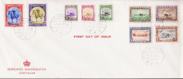 1945. GRØNLAND. New York Issue. Complete Set Of 9 Beautiful Stamps On Official FDC MARMORILI... (Michel 8-16) - JF551556 - Brieven En Documenten