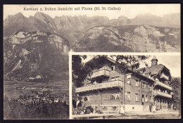 Um 1910 Ungelaufene AK: Kurhaus Zur Frohen Aussicht Mit Flums - Flums