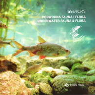 POLAND 2024 POLISH POST OFFICE LIMITED EDITION FOLDER: EUROPA UNDERWATER FAUNA & FLORA BARBEL FISH OVAL HOLE TO RIGHT - Briefe U. Dokumente