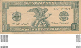 Billet  Play Money One  Not Negotiable Whitman Publishing . Co - A Identifier