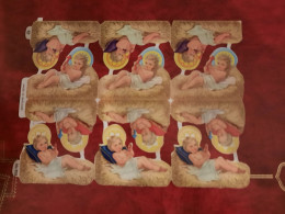 Beautiful Uncut English Chromos Christmas - Ca 1900 - Motif 'Noel'