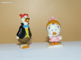 Calimero : Lot De 2 Figurines (Priscilla - Ambroise) - Pagot- Vintage - Italie - Altri & Non Classificati