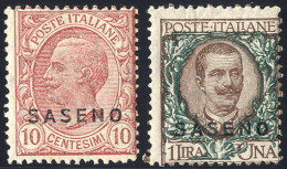 ** 1923, SASENO, 8 Val. (S. 1-8 / 1250,-) - Saseno