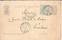 LUXEMBOURG N° 50 S/ENTIER Type 50 DE CLERVAUX/6.9.1884 POUR L’ALLEMAGNE - 1882 Allegory