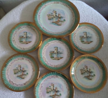 (1153) -  Set Piatti Dessert Seltmann Weiden Bavaria Bordo Oro Zecchino (6 + 1) - Tassen