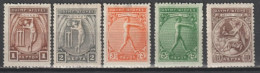 GRECE - 1906 - JEUX OLYMPIQUES - YVERT N°165/168+173 * MH - COTE = 16 EUR. - Ungebraucht