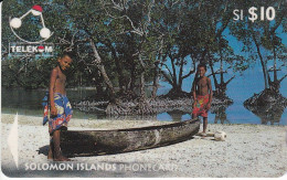 03SIC (B) TARJETA DE LA ISLA SALOMON DE CANOE FROM SIKAIANA, MALAITA - Solomon Islands