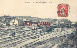 GRIGNY GARE DE BADAN-TRIAGE TRAIN LOCOMOTIVE STATION BAHNHOF 69 RHONE - Grigny