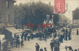 CARTE PHOTO : GRIGNY FETE CAVALCADE CARNAVAL FETE DES CHEMINOTS ? 69 RHONE - Grigny