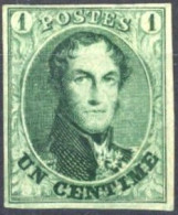 [* SUP] N° 9b, 1c Vert Foncé Avec Belles Marges - Très Frais - Cote: 700€ - 1858-1862 Medallions (9/12)