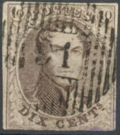 [O SUP] N° 10A, Quasi Margé - Superbe Obl Centrale 'D91' Burdinne, Coba +75 € - 1858-1862 Medallions (9/12)