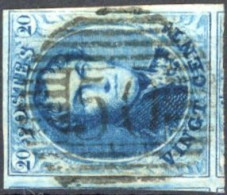[O SUP] N° 11, Belles Marges + 3 Voisins - Superbe Obl Centrale Ambulant 'P50' Gosselies, Coba +3 € - 1858-1862 Medallions (9/12)
