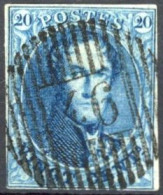 [O SUP] N° 11, Margé - Superbe Obl Centrale 'D46' Court St Etienne, Coba +50 € - 1858-1862 Medallions (9/12)