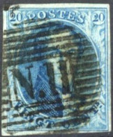 [O SUP] N° 11, Belles Marges - Superbe Obl Centrale Ambulant 'N.II.', Coba +20 € - 1858-1862 Medallions (9/12)