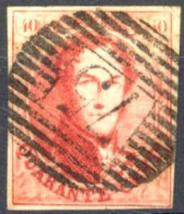 [O SUP] N° 12, Belles Marges - Superbe Obl Centrale 'P75' Lokeren, Coba+ 30 € - Cote: 120€ - 1858-1862 Medallions (9/12)