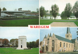 [-5%] BELGIQUE - Waregem - Hippodroom - Stadion-park - Amerikaans Kerkhof - H. Amandus-kerk - D.L. B - Carte Postale - Waregem
