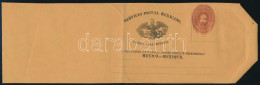 Mexikó 1886 Díjjegyes Címszalag Látványosan Felfelé Tolódott Díjjeggyel - Other & Unclassified