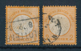 O Deutsches Reich 1872 Forgalmi Sor Mi 14-15 (Mi EUR 315.-) - Other & Unclassified