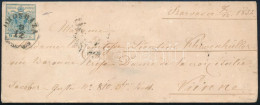 1852 9kr HP III Lemezhibás Bélyeg Lilliputi Vágással Szarvason írt Levélen "OROSHÁZA" - Wien - Other & Unclassified