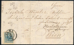 1853 9kr HP IIIa Levélen "ALBA" - "ALBA / STADTBRIEFSAMLUNG" (Gudlin 600 Pont) - Wien - Other & Unclassified