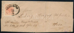 1856 3kr MP III Távolsági Levélen Teljes Tartalommal "PRESSBURG" - "WIEN" - Other & Unclassified