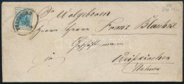 1856 9kr MP IIIb Kis Lemezhibával Levélen "PRESSBURG" - Weiskirchen - Other & Unclassified