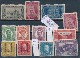 **, * 1917 4 Db Teljes Sor, 1 Ritkább Fogazás, Nagy Része Postatiszta (**6.420) - Other & Unclassified
