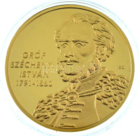 Ifj. Szlávics László (1959-) 2011. "Nagy Magyarok / Gróf Széchenyi István" Aranyozott Cu Emlékérem Tanúsítvánnyal (40mm) - Unclassified