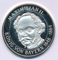 Németország DN "Maximilian II. König Von Bayern 1848-1864. / 1806. Bayerische Könige 1918." Ag Emlékérem Kapszulában (14 - Unclassified