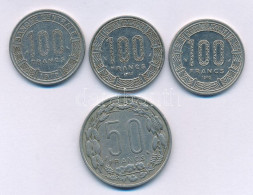 Közép Afrikai Államok / Kongó 1961-1983. 50Fr Ni + 100Fr Ni (3x) T:XF-VF, Patina Central African States / Congo 1961-198 - Unclassified