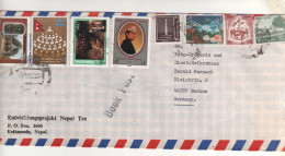 Delcampe - 8 Timbres , Stamps Sur Lettre , Cover , Mail Du ?? - Nepal